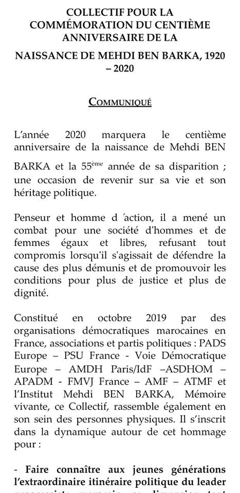 communiqu ben barka1